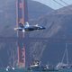 Illustration for article titled Incredible photo of an F-18 zooming through the Golden Gate bridge